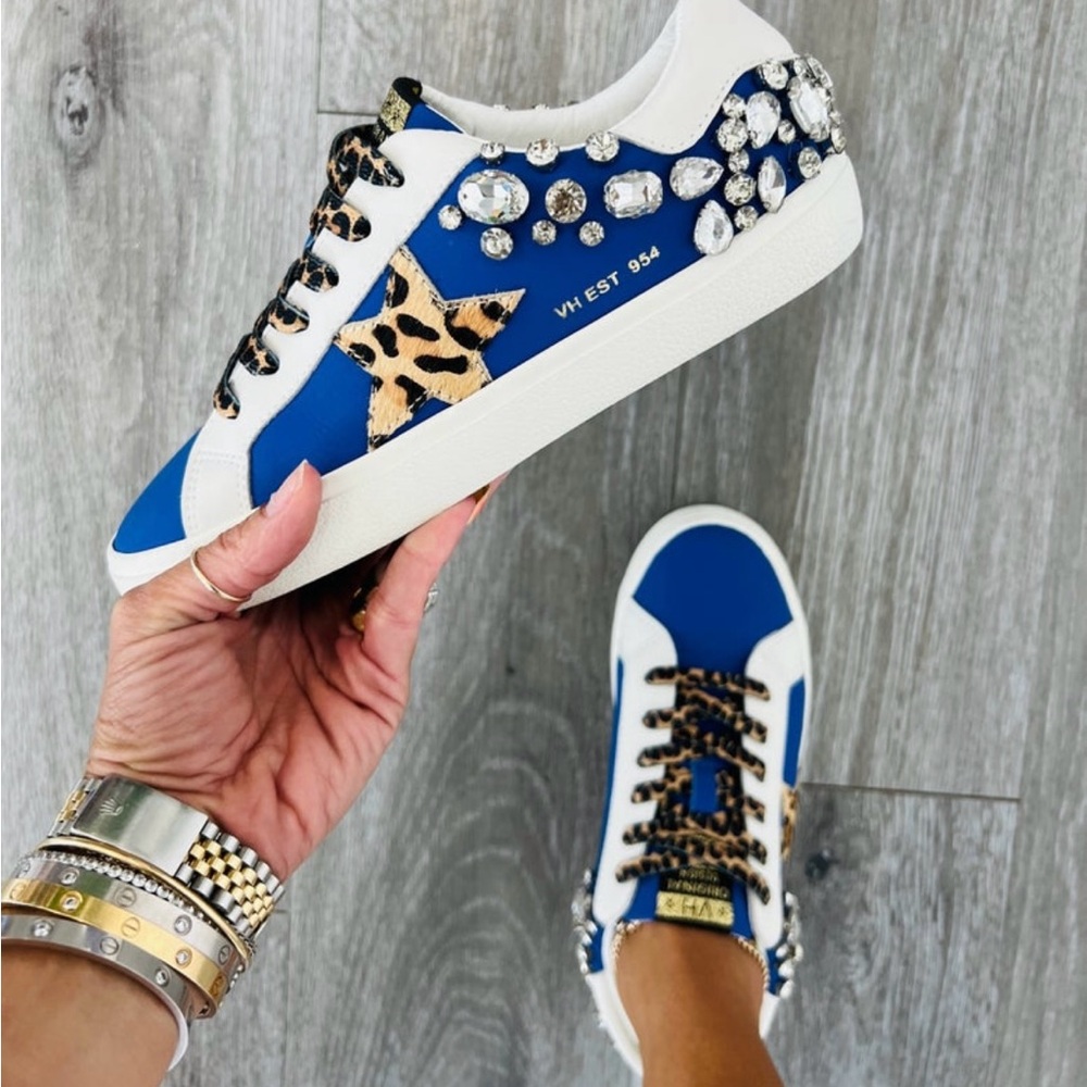 Vintage Havana rhinestone sneakers